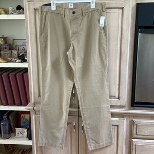 GAP pants 36 x 32 straight leg Flex mid rise tan NWT